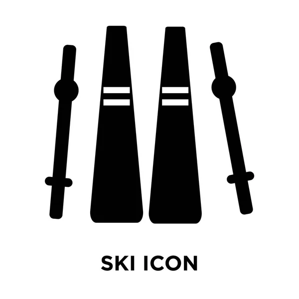 Ski Icon Vector Isolated White Background Logo Concept Ski Sign — Stock Vector