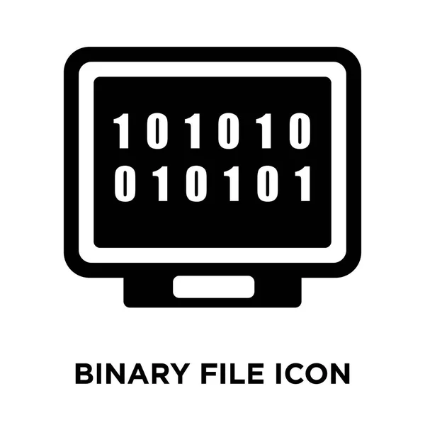 Binary File Icon Vector Isolated White Background Logo Concept Binary — Stock Vector