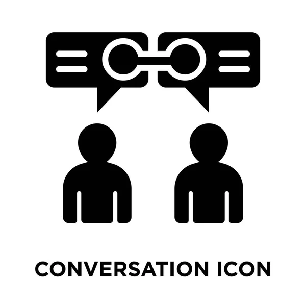 Conversazione Icona Vettoriale Isolato Sfondo Bianco Logo Concetto Segno Conversazione — Vettoriale Stock