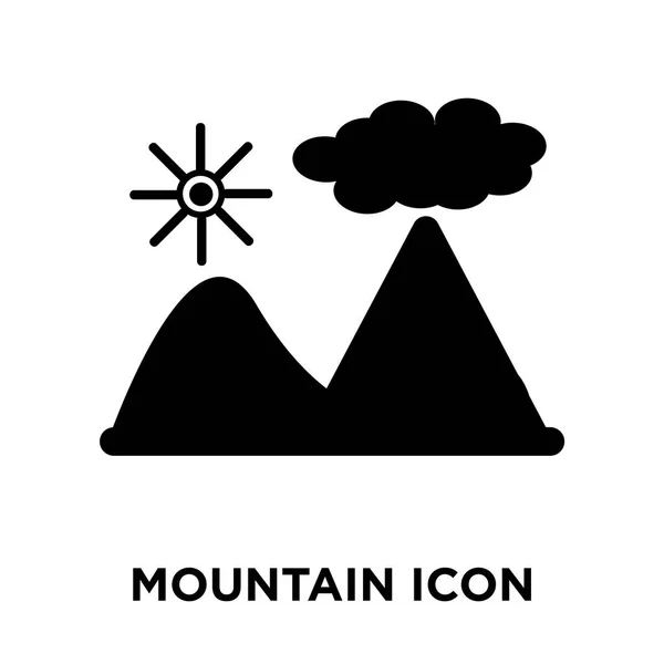 Vector Icono Montaña Aislado Sobre Fondo Blanco Logotipo Concepto Señal — Archivo Imágenes Vectoriales