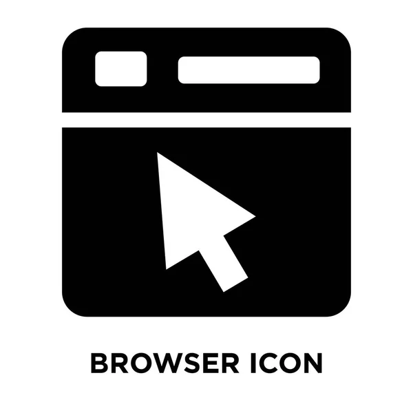 Browser Icon Vektor Isoliert Auf Weißem Hintergrund Logo Konzept Des — Stockvektor