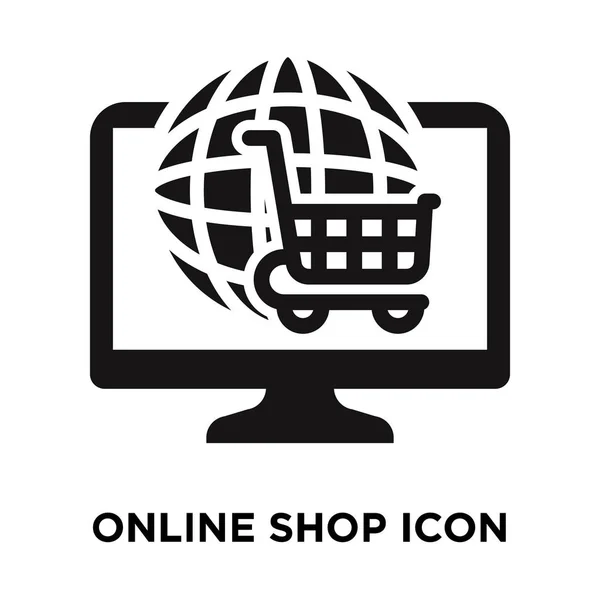 Online Shop Symbol Vektor Isoliert Auf Weißem Hintergrund Logo Konzept — Stockvektor
