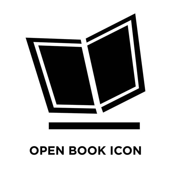 Открыть Книгу Иконка Вектор Изолирован Белом Фоне Логотип Концепции Открыть — стоковый вектор
