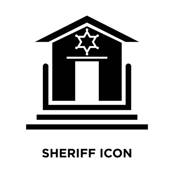 Vetor Ícone Xerife Isolado Fundo Branco Conceito Logotipo Sinal Xerife —  Vetores de Stock