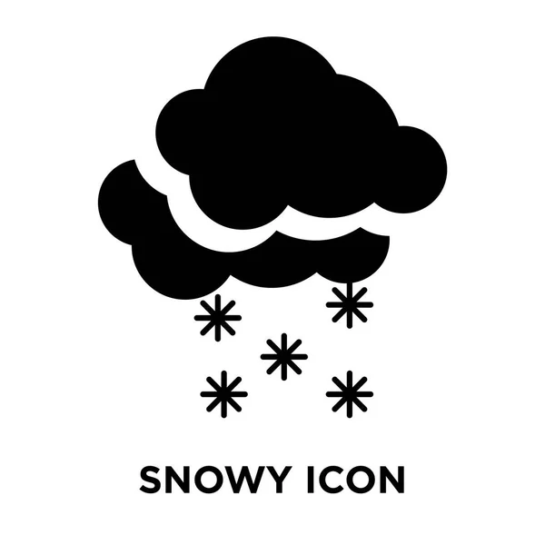 雪图标矢量在白色背景下被隔绝 标志概念在透明背景下下雪标志 充满黑色符号 — 图库矢量图片
