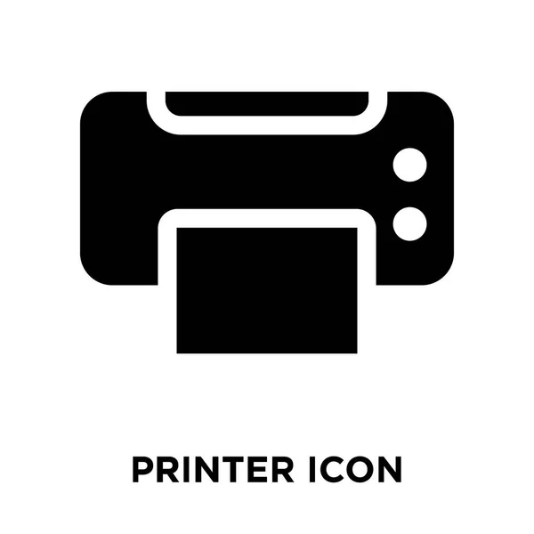 Printer Icon Vector Isolated White Background Logo Concept Printer Sign — Stock Vector