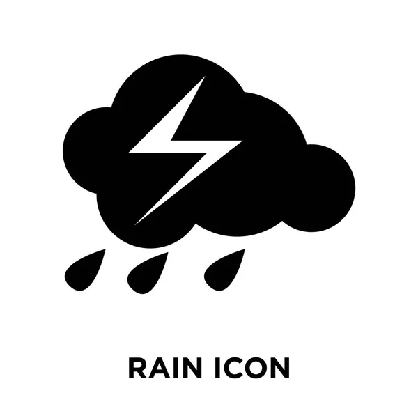 stock vector Rain icon vector isolated on white background, logo concept of Rain sign on transparent background, filled black symbol