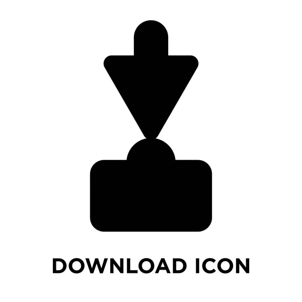 白い背景に 透明な背景のダウンロード記号のロゴのコンセプトに分離されたダウンロード アイコン ベクトルいっぱい黒い記号 — ストックベクタ