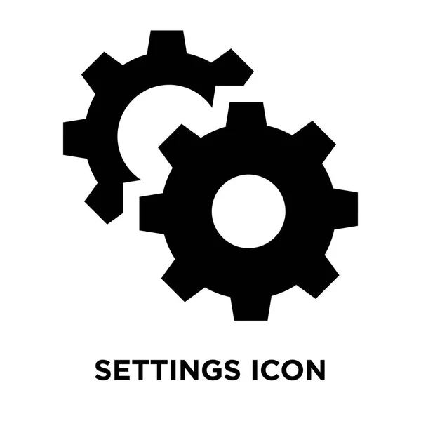 Inställningar Ikonen Vektor Isolerad Vit Bakgrund Logotypen Begreppet Inställningar Logga — Stock vektor