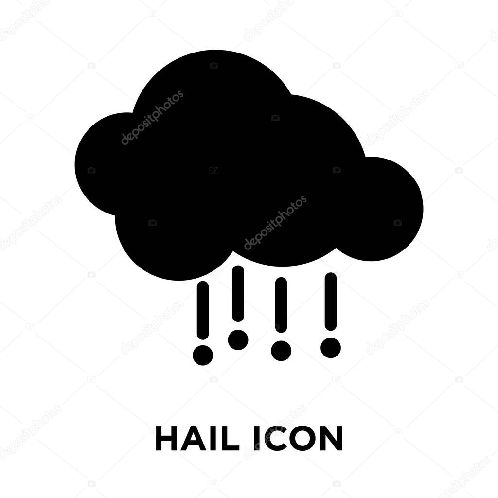 Hail icon vector isolated on white background, logo concept of Hail sign on transparent background, filled black symbol