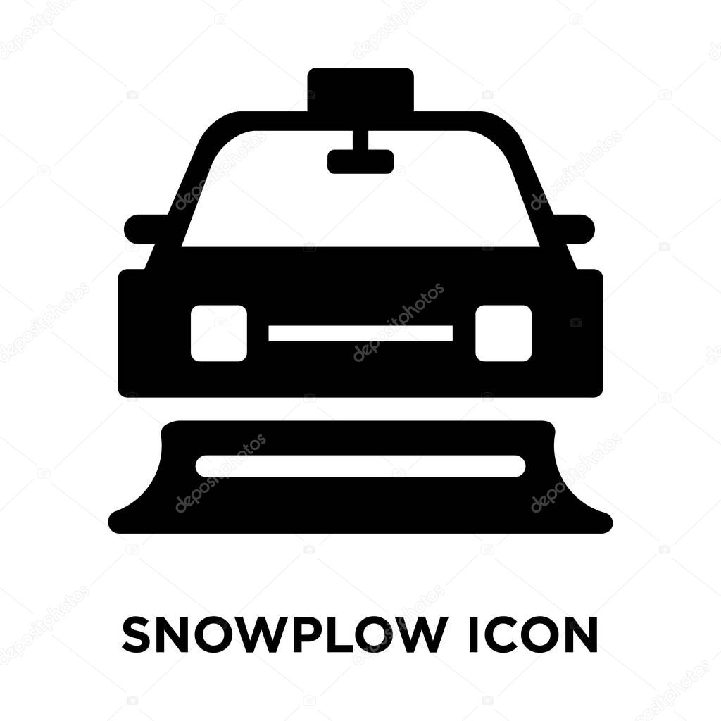Snowplow icon vector isolated on white background, logo concept of Snowplow sign on transparent background, filled black symbol