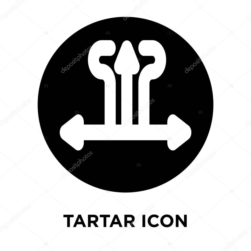 Tartar icon vector isolated on white background, logo concept of Tartar sign on transparent background, filled black symbol