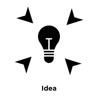 Beyaz arka plan, logo şeffaf arka plan, fikir işareti kavramı üzerinde izole fikir simge vektör siyah sembol dolu
