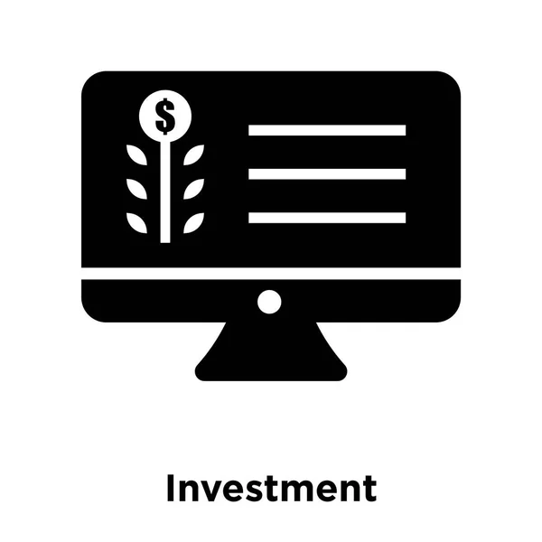 Vetor Ícone Investimento Isolado Fundo Branco Conceito Logotipo Sinal Investimento — Vetor de Stock