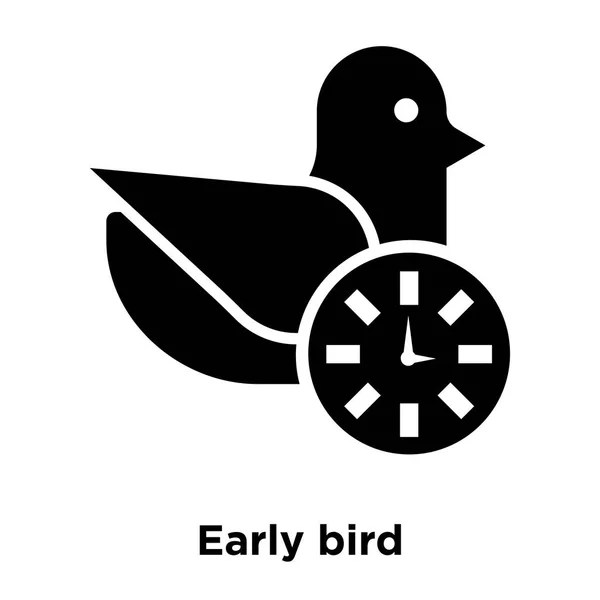 Vecteur Icône Oiseau Précoce Isolé Sur Fond Blanc Concept Logo — Image vectorielle