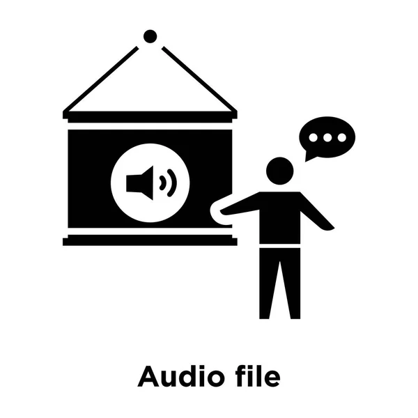 Audio Datei Symbol Vektor Isoliert Auf Weißem Hintergrund Logo Konzept — Stockvektor
