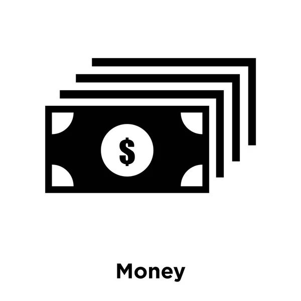 Geld Pictogram Vector Geïsoleerd Een Witte Achtergrond Logo Concept Van — Stockvector