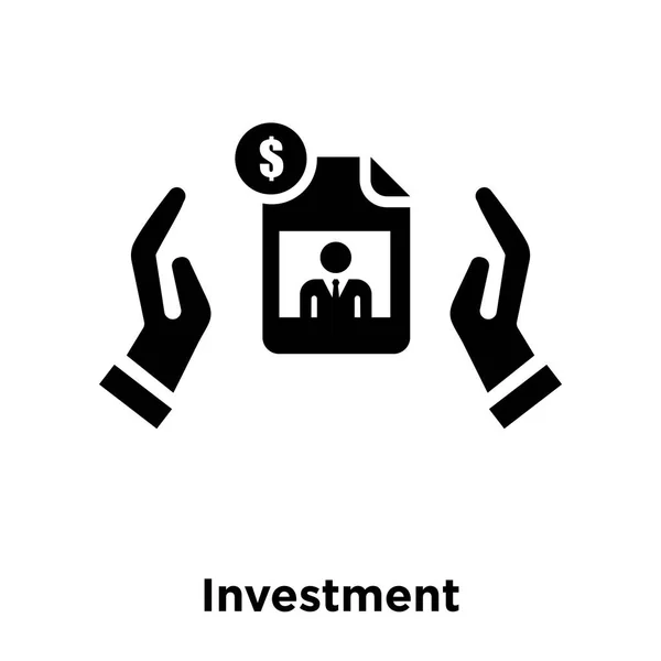 白い背景に 透明な背景に投資サインのロゴのコンセプトに分離された投資のアイコン ベクトルいっぱい黒い記号 — ストックベクタ