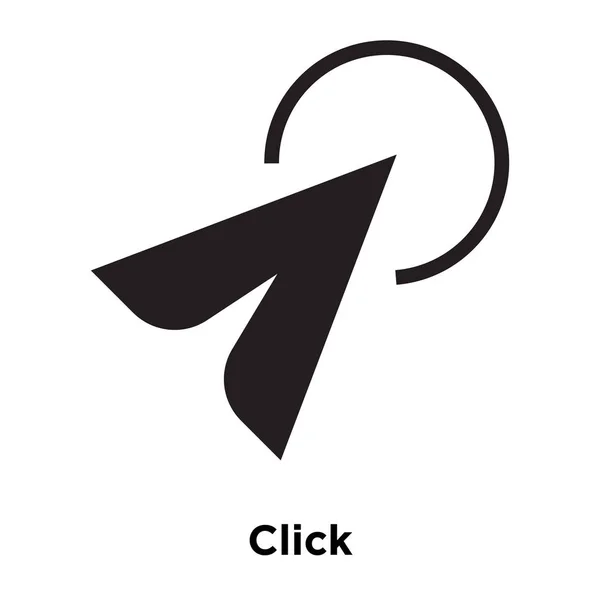 Klik Pictogram Vector Geïsoleerd Een Witte Achtergrond Logo Concept Van — Stockvector