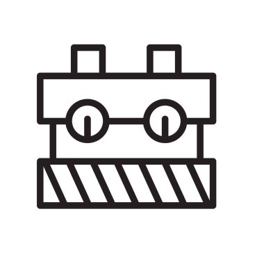 Araç kutusu simge vektör beyaz arka plan üzerinde araç kutusu işareti izole ,