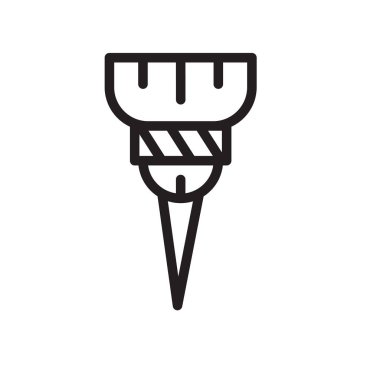 Beyaz arka plan üzerinde boya bod izole boya fırça simge vektör