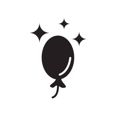 Beyaz arka plan, balon şeffaf işareti, kutlama sembollerin izole balon simge vektör