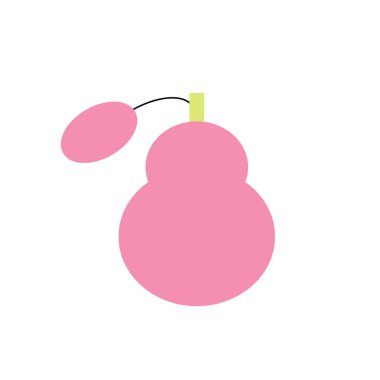 Beyaz arka plan üzerinde sprey şişe şeffaf işareti izole sprey şişe simge vektör