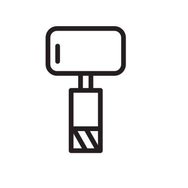 Beyaz arka plan üzerinde Sledgeham izole balyozla simge vektör