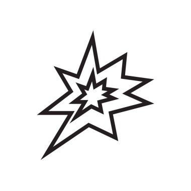 Beyaz arka plan üzerinde patlama sı izole patlama simge vektör