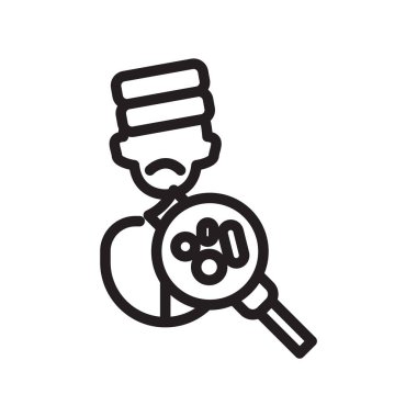 Beyaz arka plan üzerinde hastalık işareti izole hastalık simge vektör