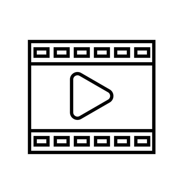 Video Přehrávač Ikonu Vektor Izolovaných Bílém Pozadí Video Přehrávač Transparentní — Stockový vektor