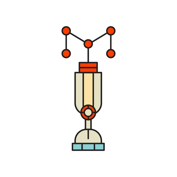 Robot Pictogram Vector Geïsoleerd Een Witte Achtergrond Robot Transparante Teken — Stockvector