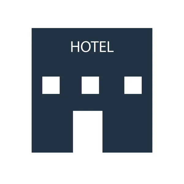 ホテル透明サイン 白地に分離されたホテルのアイコン ベクトル — ストックベクタ