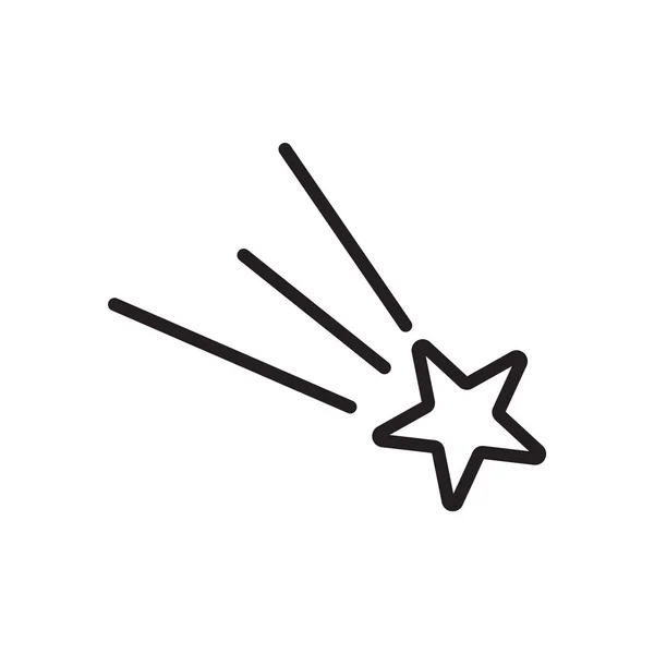 Shooting star icon vector isolato su sfondo bianco, Shooting — Vettoriale Stock