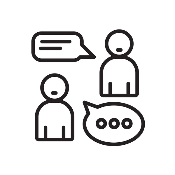 Icône de conversation vecteur isolé sur fond blanc, Conversat — Image vectorielle