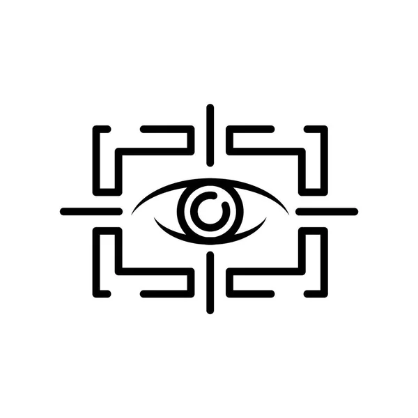 Icône de scan oculaire vecteur isolé sur fond blanc, Signe de scan oculaire — Image vectorielle