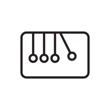 Beyaz arka plan üzerinde Newton izole Newton beşik simge vektör