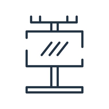 Beyaz arka plan üzerinde Billboard sı izole Pano simge vektör