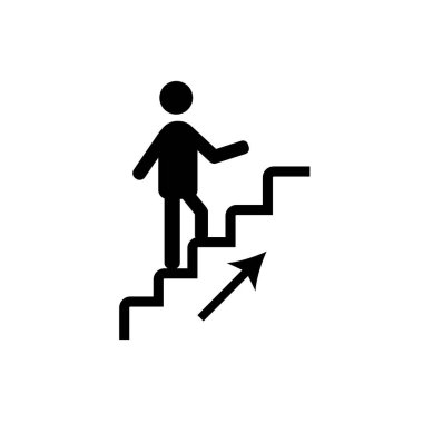 Beyaz arka plan üzerinde izole aşağıda simge vektör yürüyüş aşağı şeffaf işareti yürüyüş