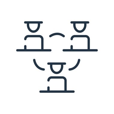 Beyaz arka plan üzerinde izole hiyerarşik yapısı simge vektör,