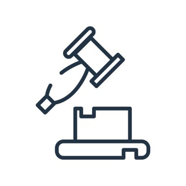 Beyaz arka plan üzerinde açık artırma işareti izole açık artırma simge vektör ,