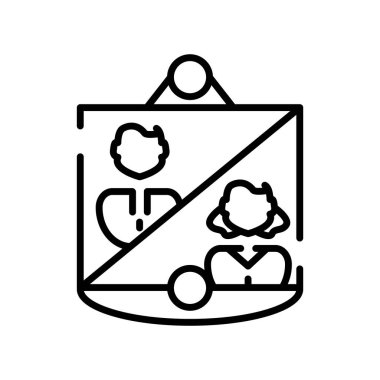 Beyaz arka plan üzerinde Teleprese izole Telepresence simge vektör