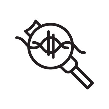 Dna simge vektör izole beyaz arka plan, Dna işareti, satırın sy