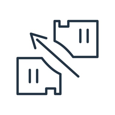 Dosya simge vektör izole beyaz arka plan, dosya işareti, çizgi üzerinde 