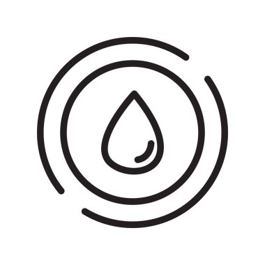 İzole beyaz arka plan, damla işareti, çizgi üzerinde açılan simge vektör 