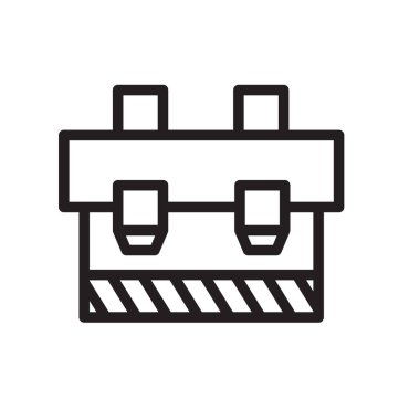 Araç kutusu simge vektör beyaz arka plan üzerinde araç kutusu işareti izole ,