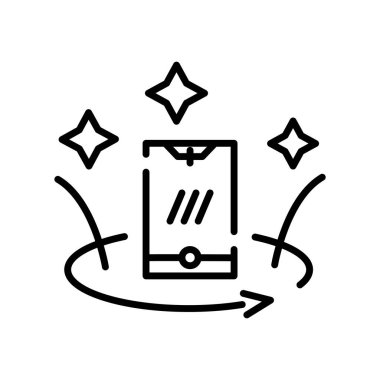 Ar simge vektör izole beyaz arka plan, Ar işareti, çizgi symb