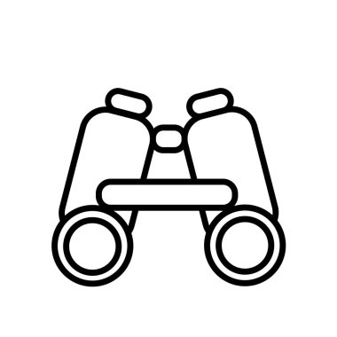 Beyaz arka plan üzerinde dürbün şeffaf işareti izole dürbün simge vektör