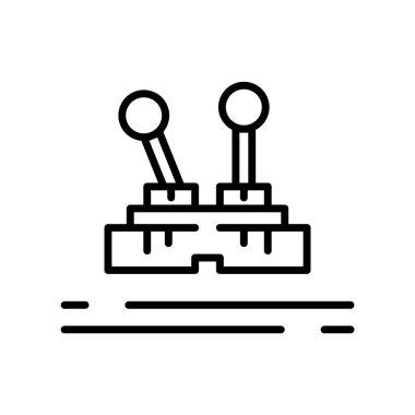 Denetimleri simge vektör, beyaz arka plan üzerinde izole imzala denetler