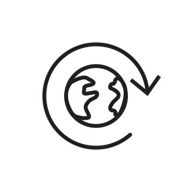 Beyaz arka plan üzerinde gezegen ea izole planet earth simge vektör